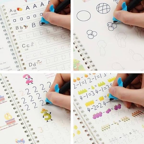 4 CAHIERS MAGIQUES D'APPRENTISSAGE + 10 STYLOS DE RECHANGES