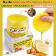 Pads Nettoyant au Curcuma pour une Peau Douce, Éclatante et Naturellement Purifiée.