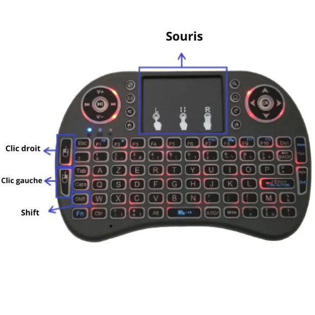 Mini clavier tactile universel sans fil pour PC TV Box