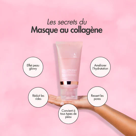 ✨Masque au Collagène+ 1 pinceau applicateur OFFERT pour un visage brillant pour toujour ✨